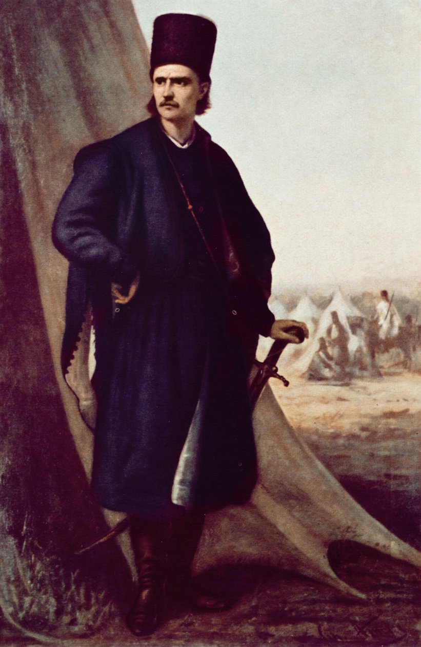Ritratto di Tudor (Theodor) Vladimirescu da Theodor Aman