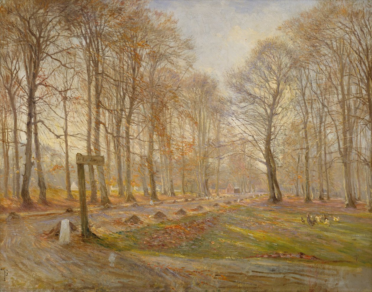 Giornata di fine autunno nel parco dei cervi di Jægersborg, a nord di Copenaghen da Theodor Esbern Philipsen