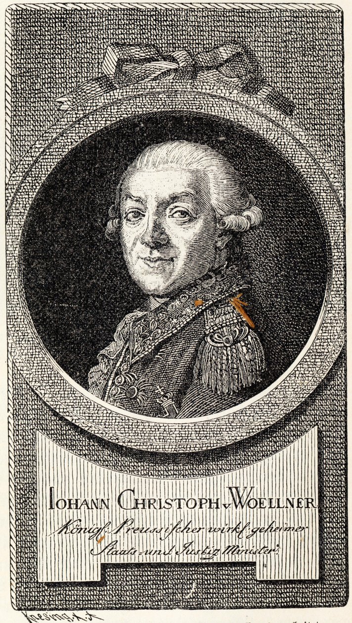 Johann Christoph von Woellner 1732-1800 da Theodor Knesing