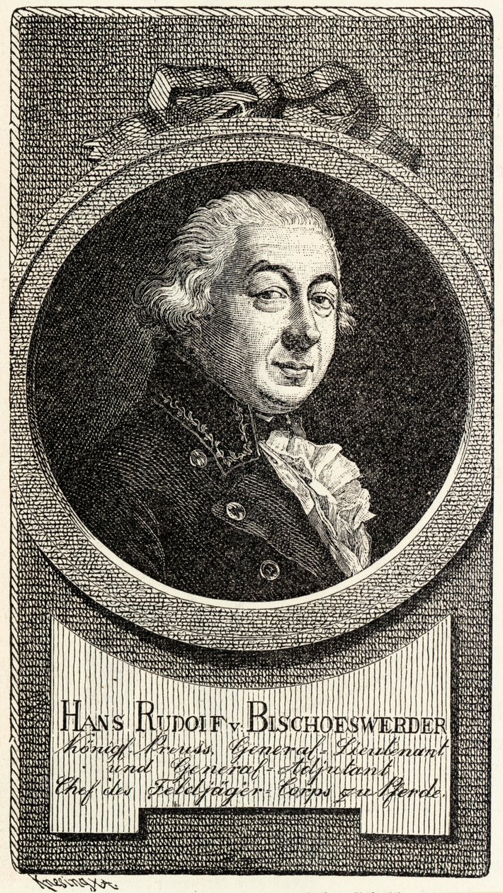 Johann Hans Rudolf von Bischoffwerder, 1741-1803 da Theodor Knesing