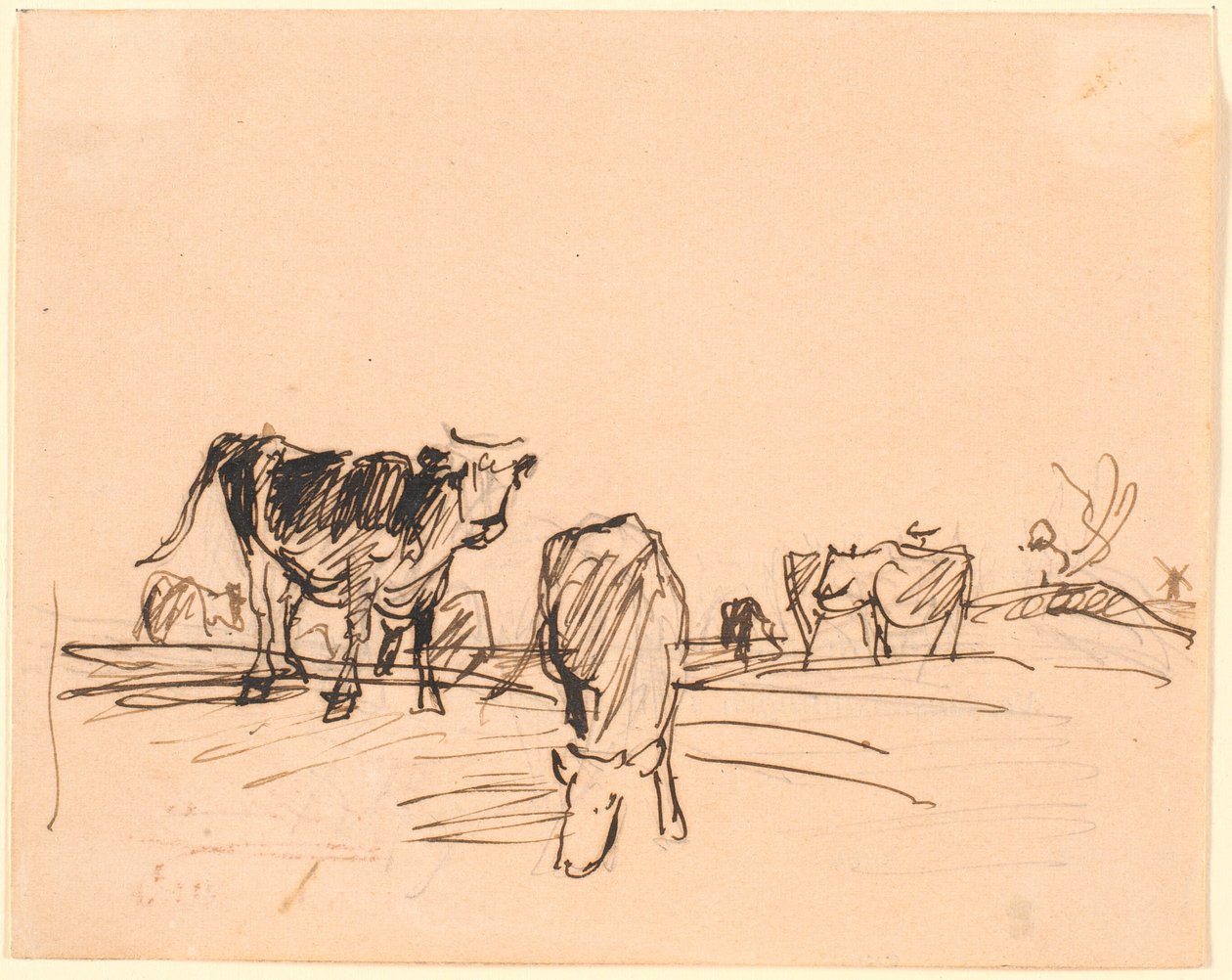 Mucche in un campo da Theodor Philipsen