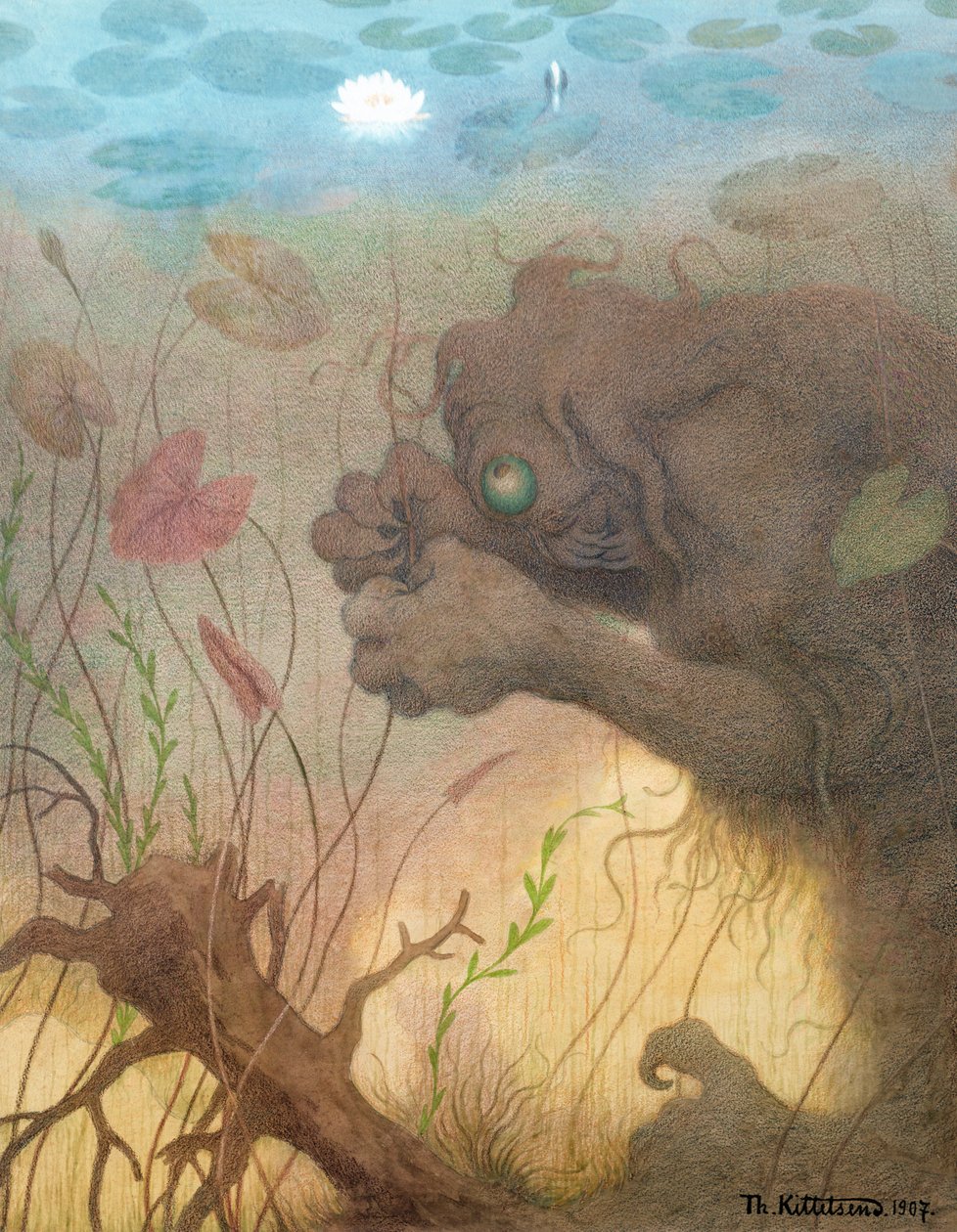 Nokken che pesca da Theodor Kittelsen