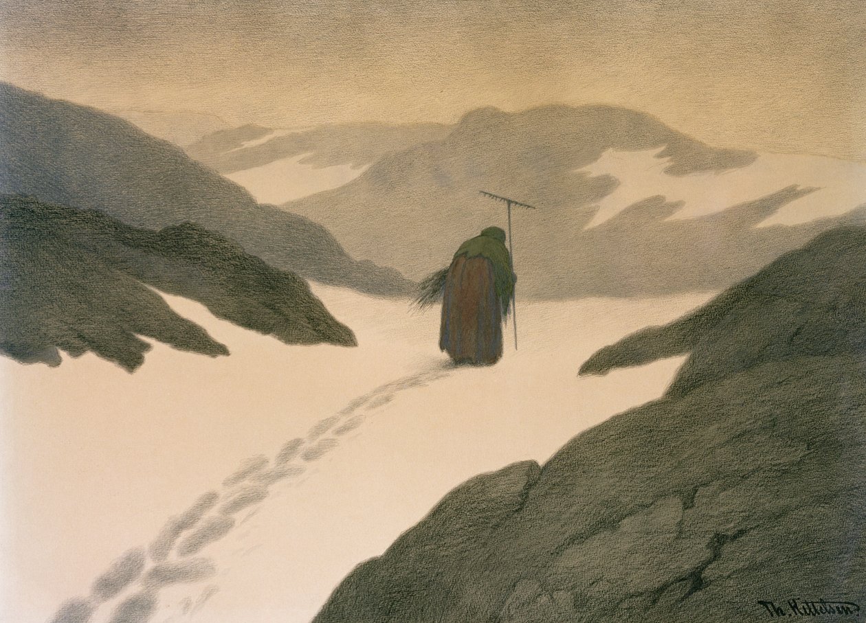 La peste sulla montagna da Theodor Kittelsen