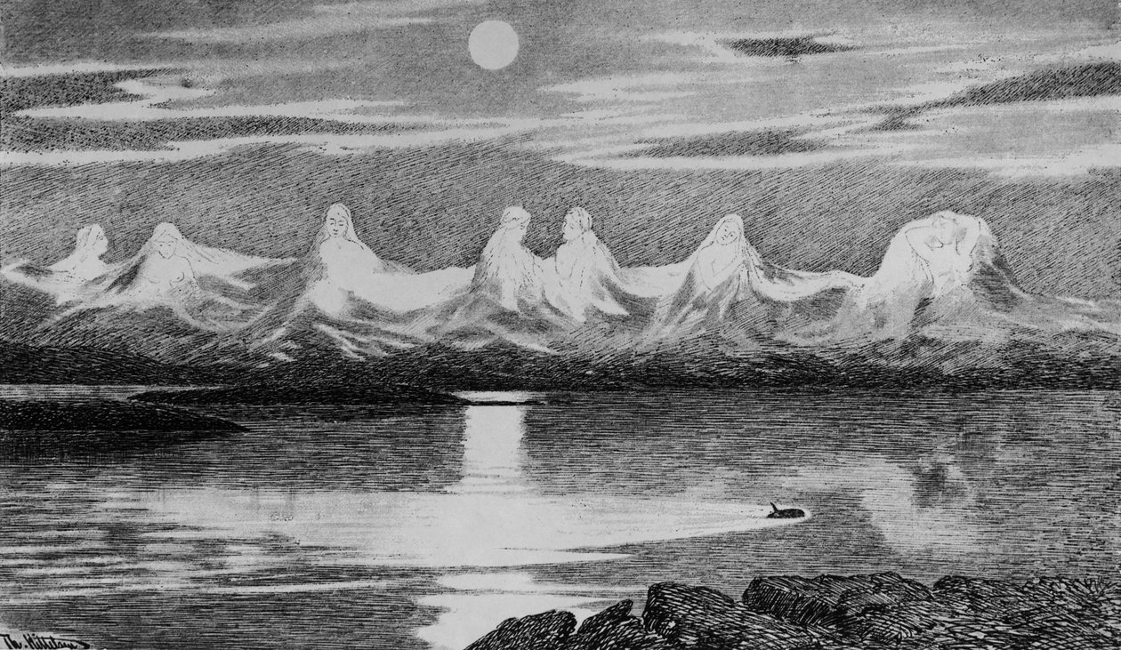 Le sette sorelle, c.1888 da Theodor Kittelsen