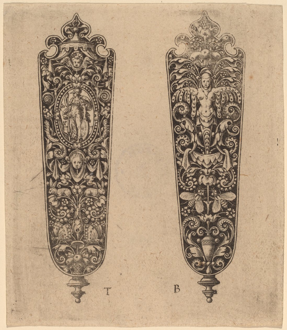 Ornamento per Manico di Coltello da Theodor de Bry