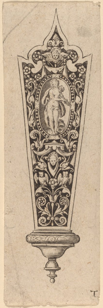 Ornamento per Manico di Coltello da Theodor de Bry