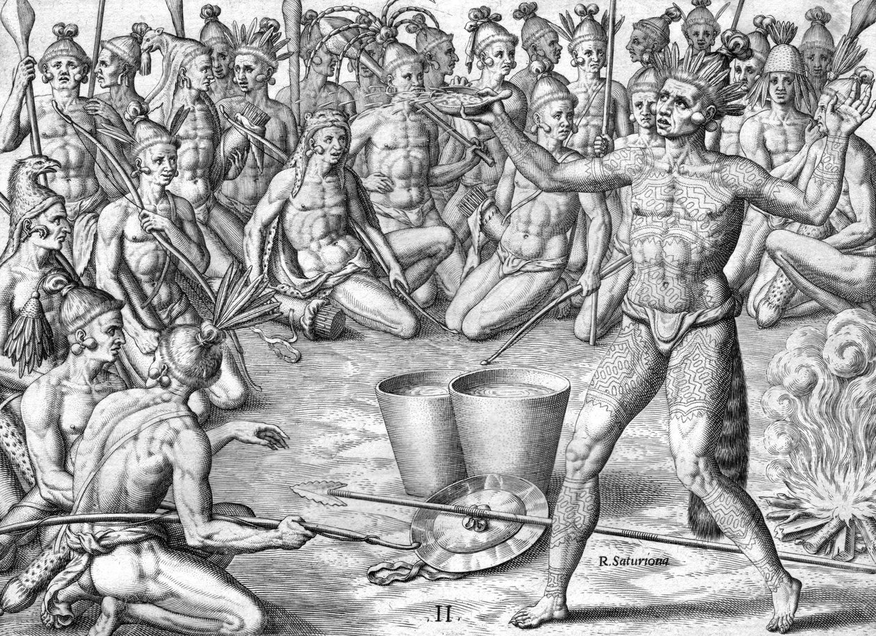 Cerimonia degli indiani Timucua da Theodor de Bry