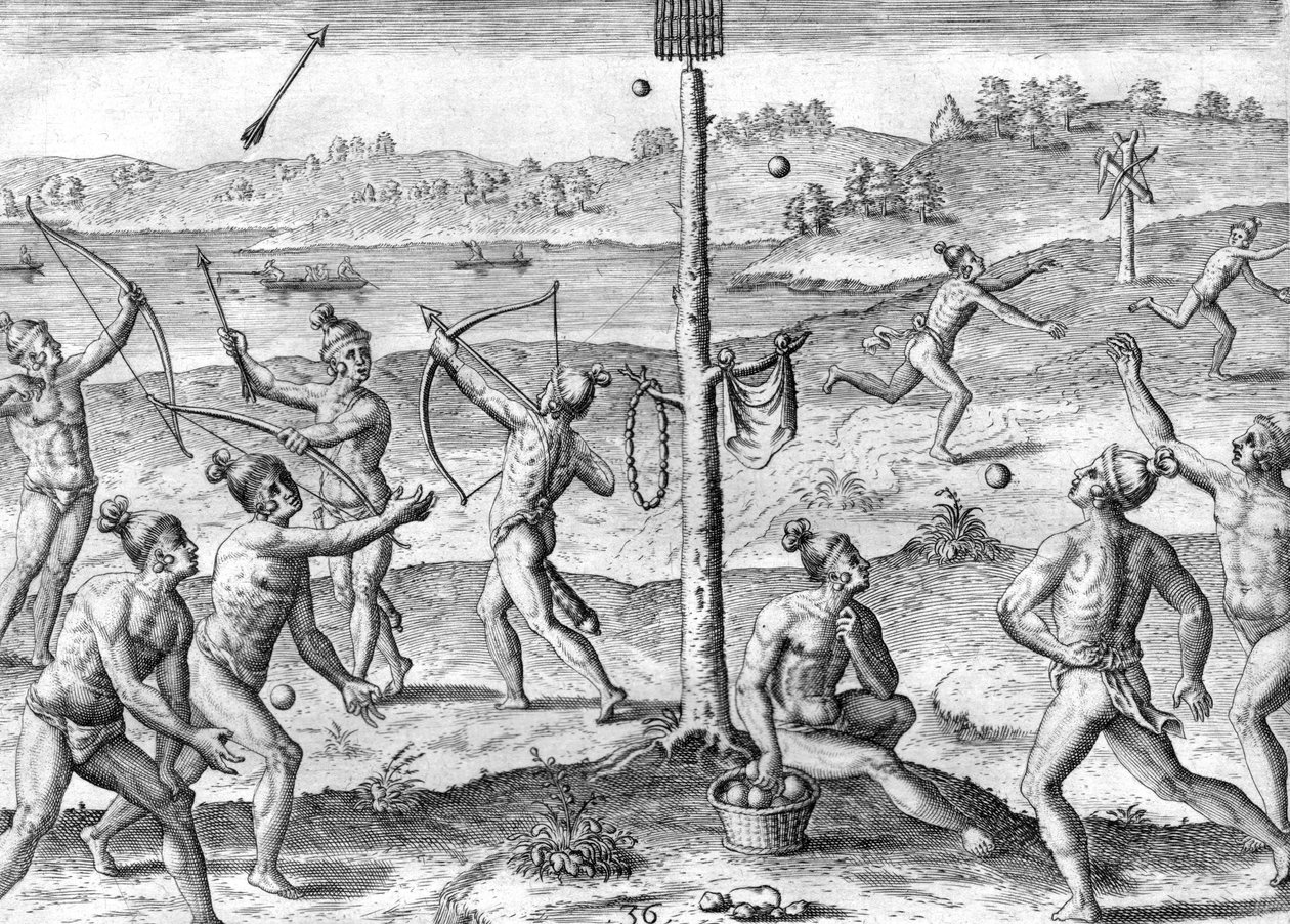 Tribù degli indiani Timucua da Theodor de Bry