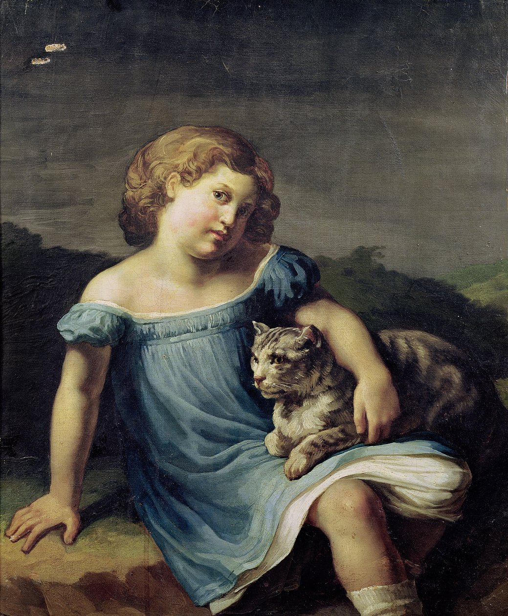 Ritratto di Louise Vernet da bambina, 1818-19 da Theodore Gericault