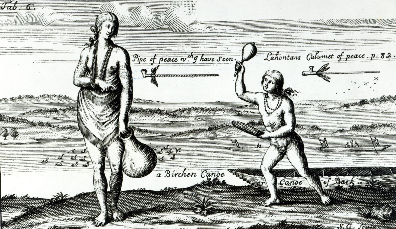 Una signora capo di Pomeiock da Theodore de Bry