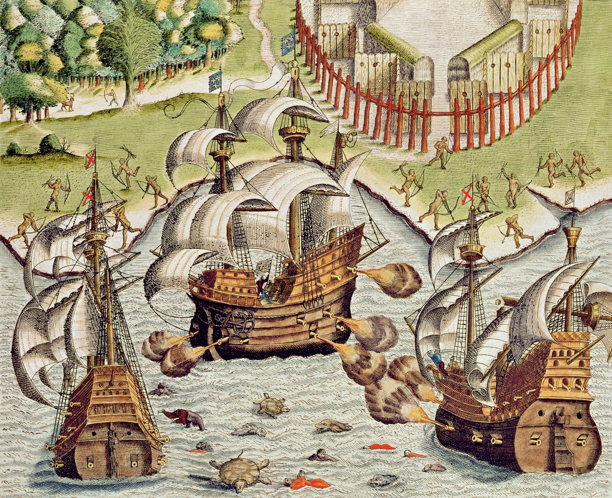 Battaglia navale tra portoghesi e francesi nei mari dei territori Potiguaran, da 