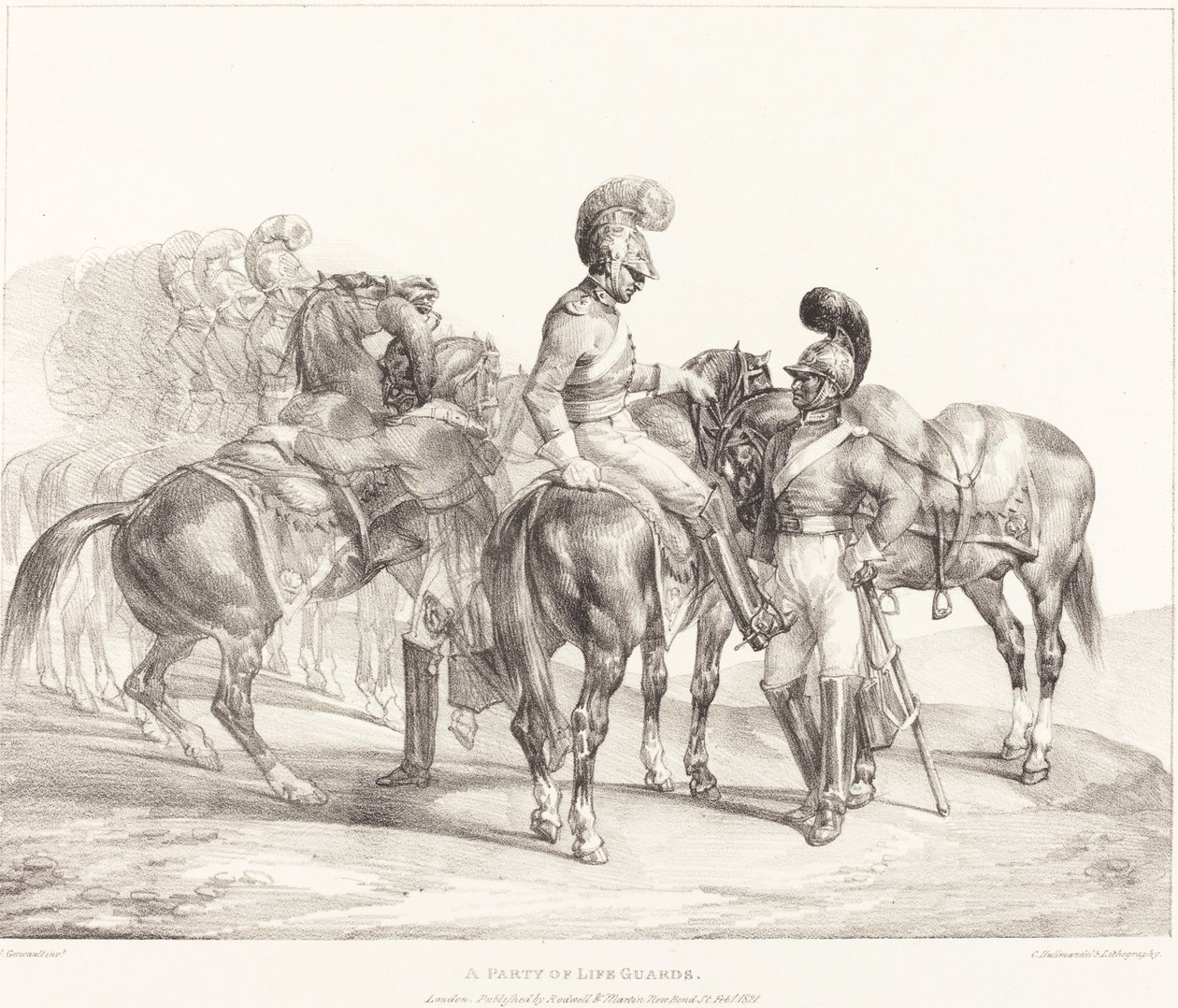 Un gruppo di guardie della vita da Theodore Gericault