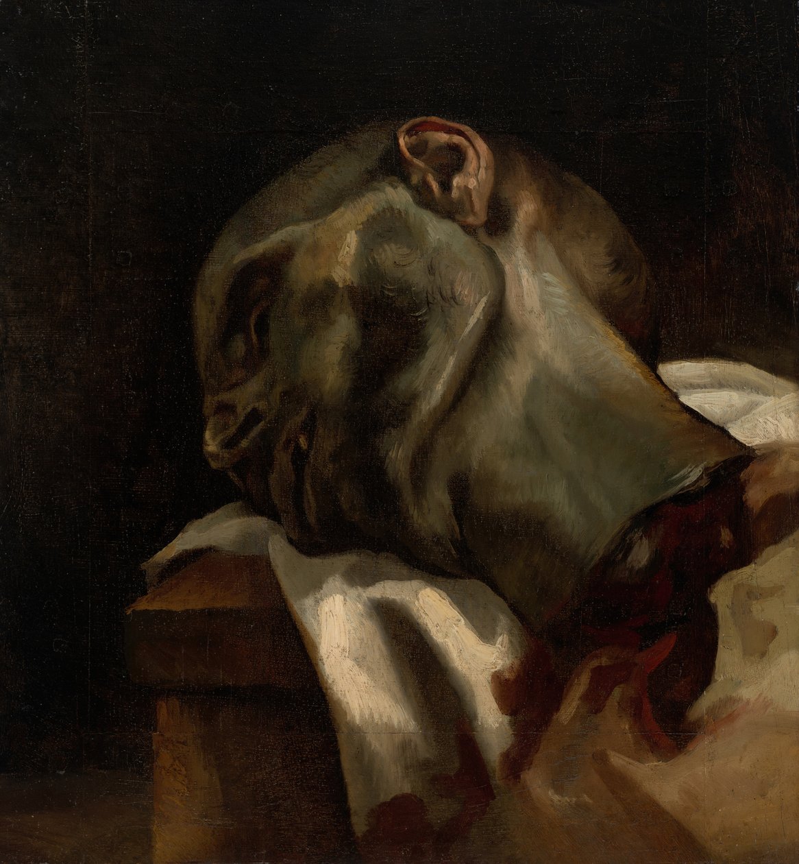 Testa di un uomo ghigliottinato da Theodore Gericault