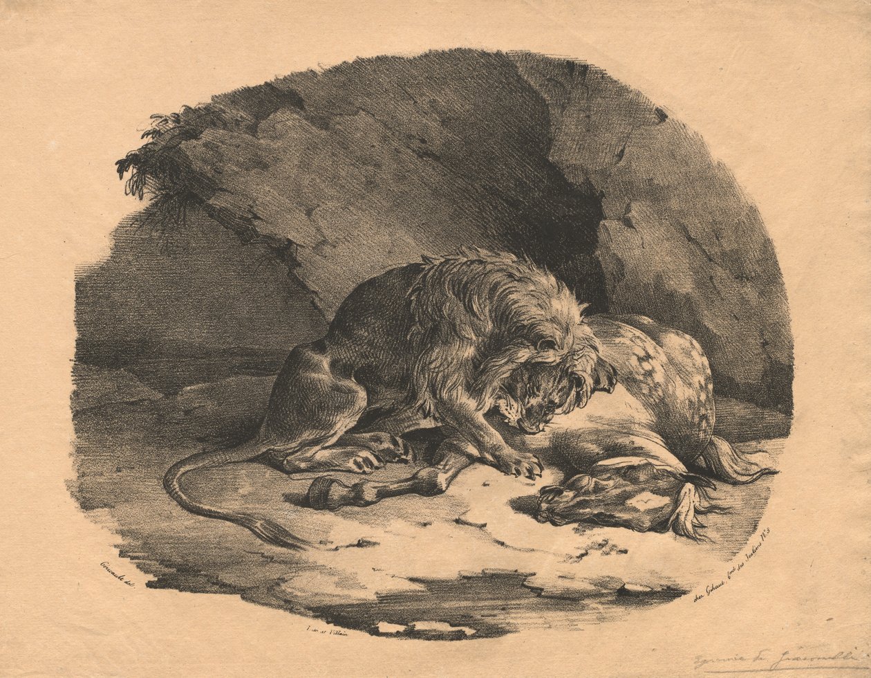 Cavallo divorato da un leone da Theodore Gericault