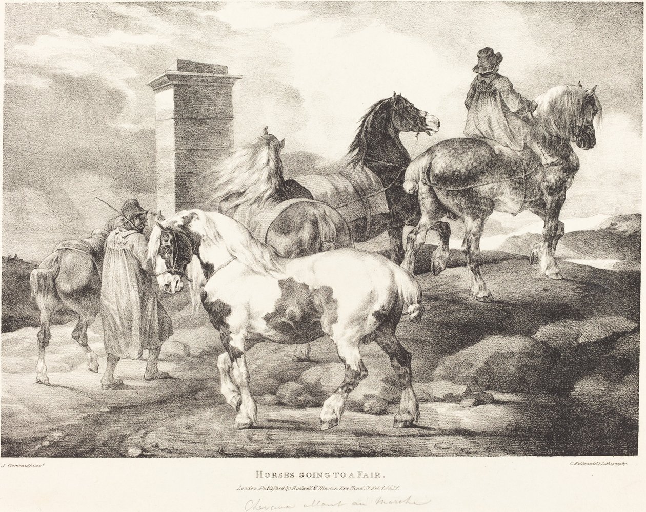Cavalli che vanno a una fiera da Theodore Gericault