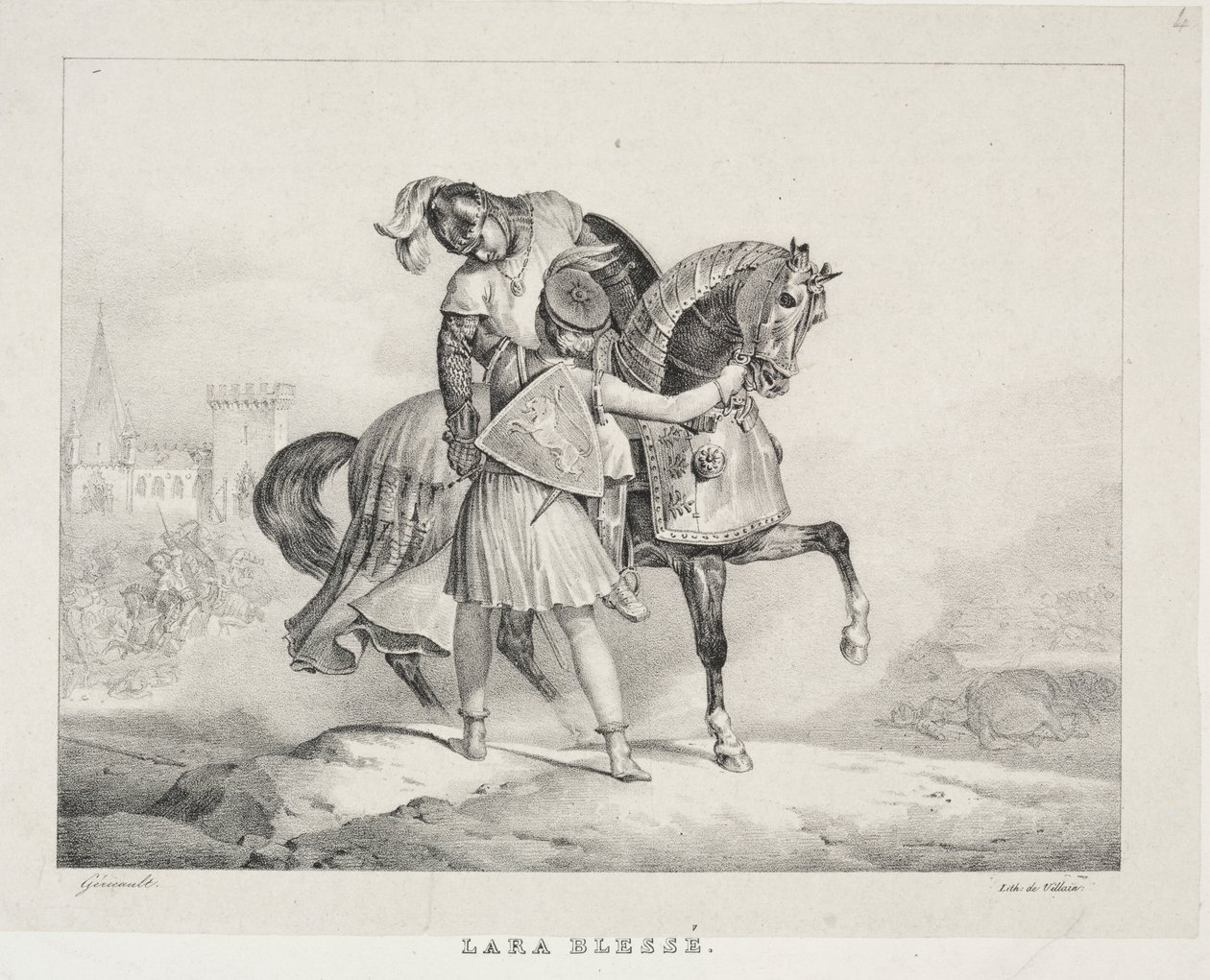 Lara ferito da Theodore Gericault