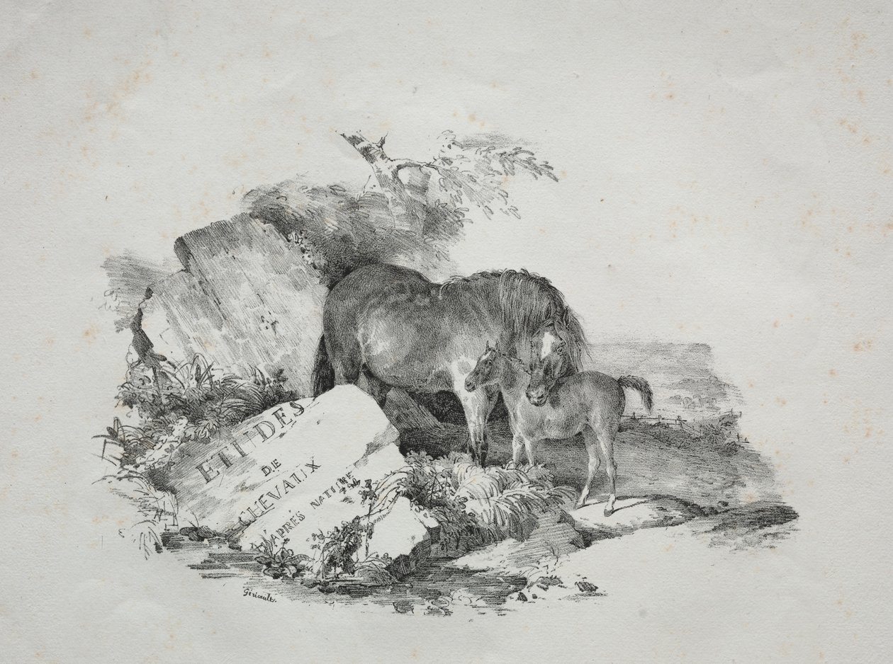 La giumenta e il suo puledro da Theodore Gericault