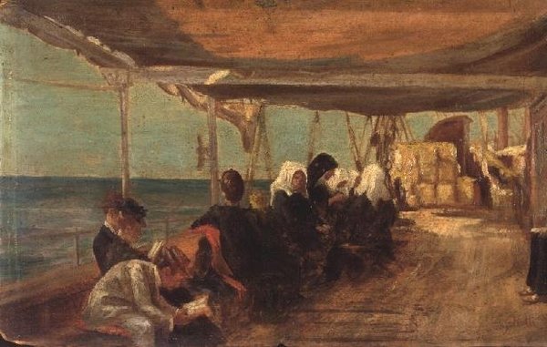 A bordo della nave da Theodore Jacques Ralli