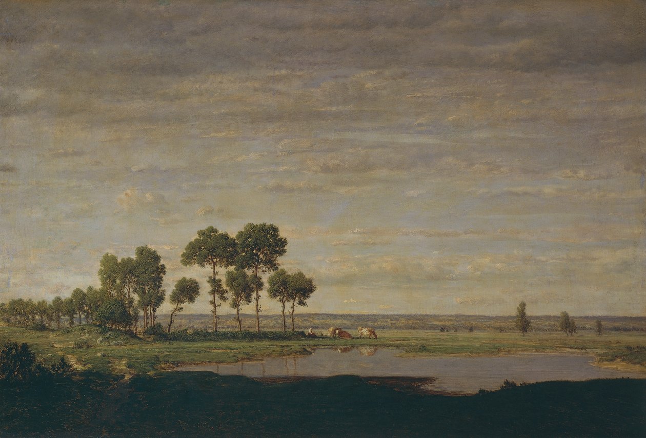 Primavera, stagno da Theodore Rousseau