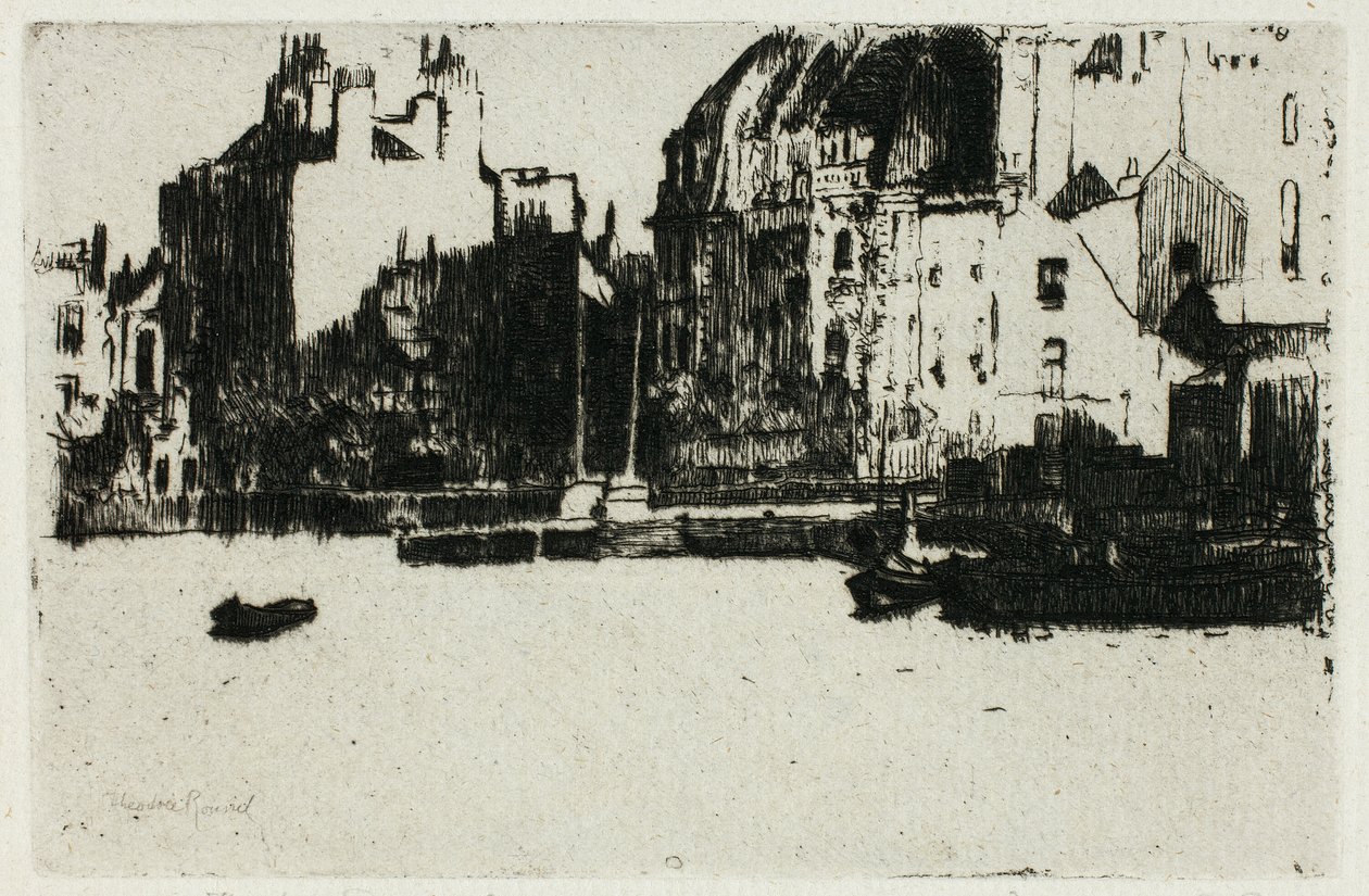 Palazzi di Chelsea (Versione in bianco e nero) da Theodore Roussel