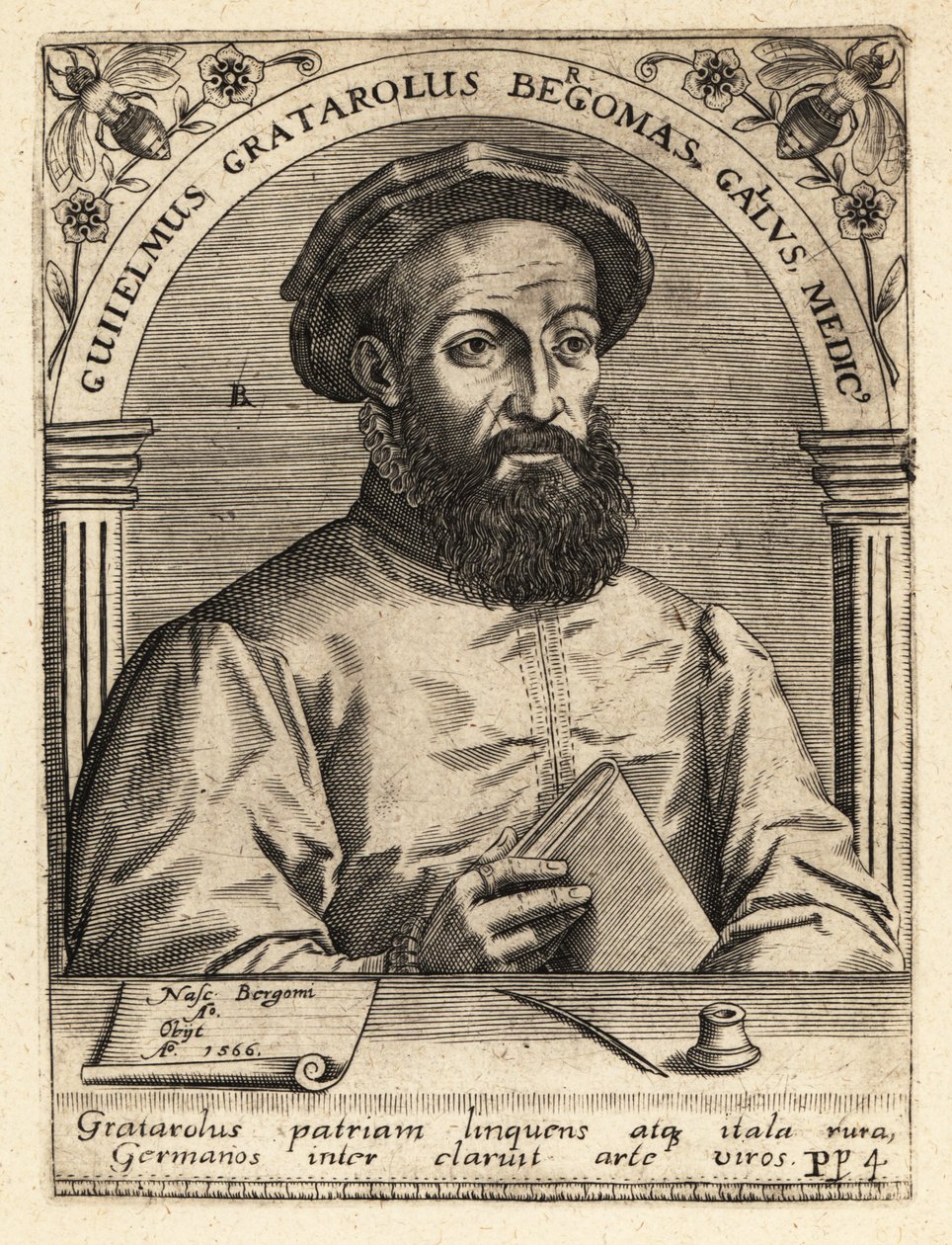 Guglielmo Gratarolo da Theodore de Bry
