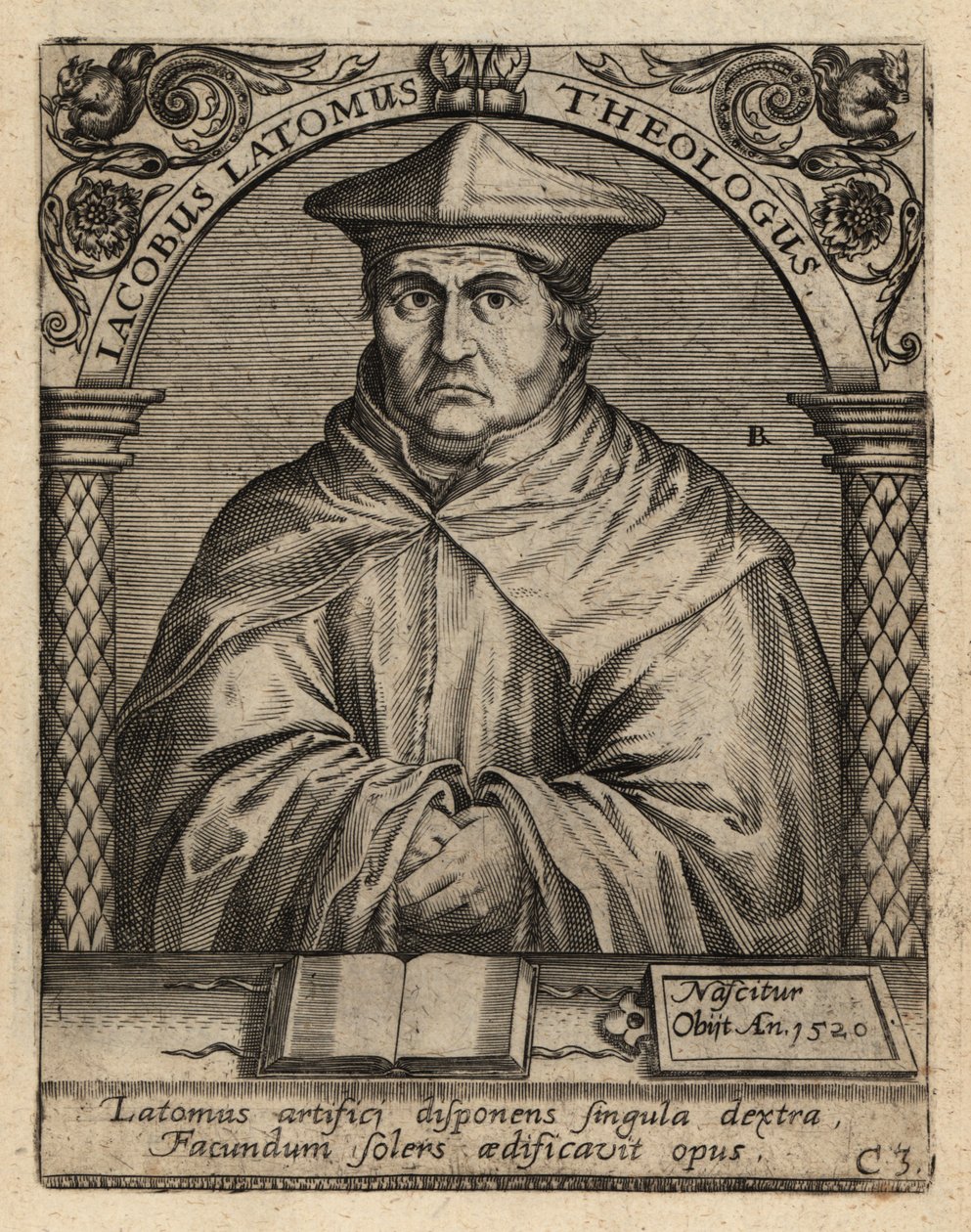 Jacques Masson, c1475-1544, teologo fiammingo da Theodore de Bry