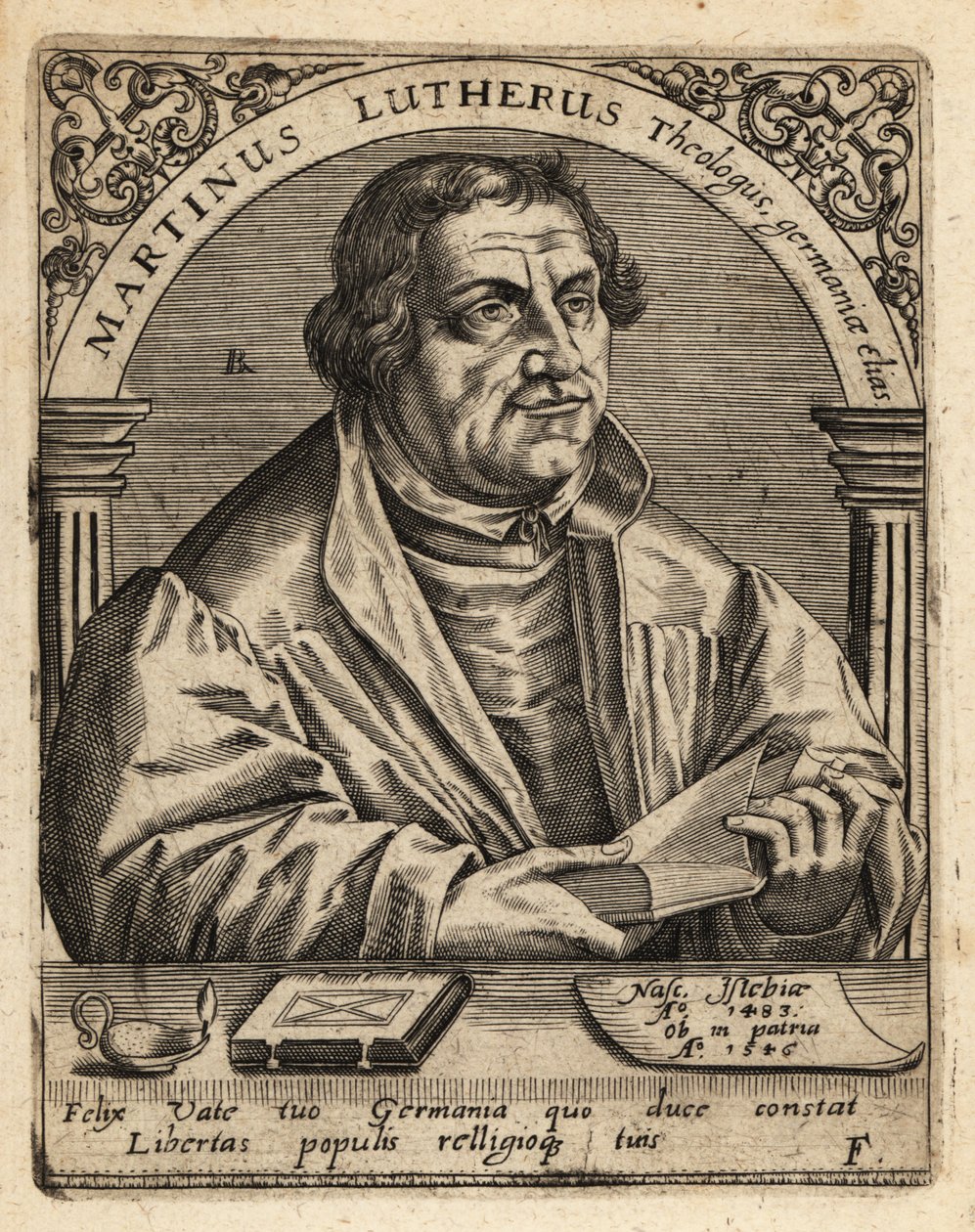 Martin Lutero da Theodore de Bry