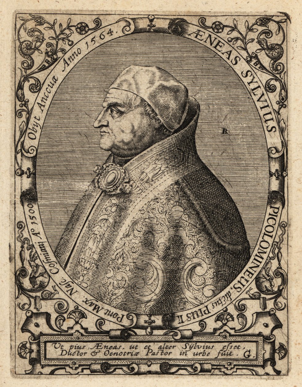 Papa Pio II da Theodore de Bry