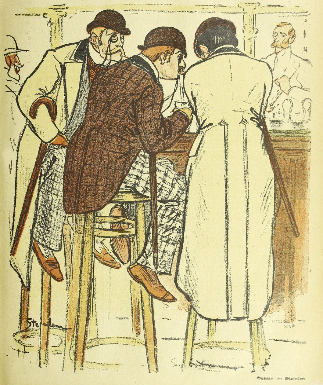 Al bar, da Gil Blas Illustre, pub. 1899 da Théophile Alexandre Steinlen