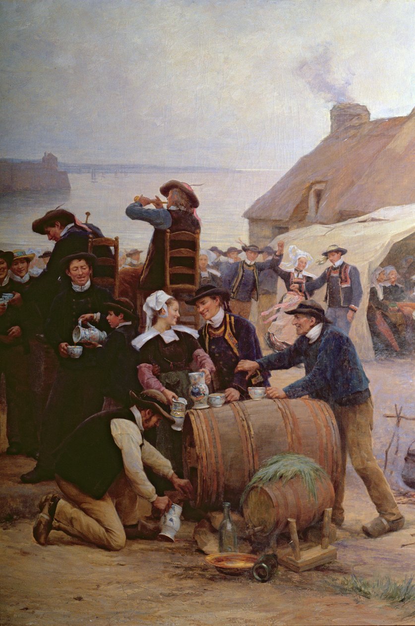 Il Perdono in Bretagna (dettaglio) da Theophile Louis Deyrolle