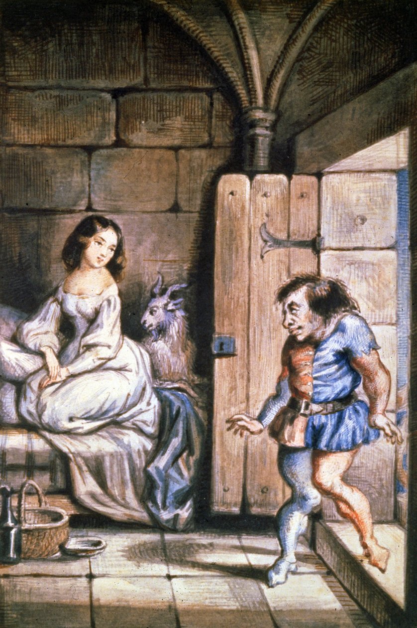 Esmeralda e Quasimodo, c.1831-1835 da Theophile (after) Gautier