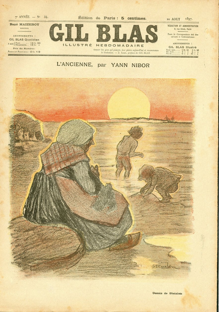 Copertina di "Gil Blas" da Théophile Alexandre Steinlen