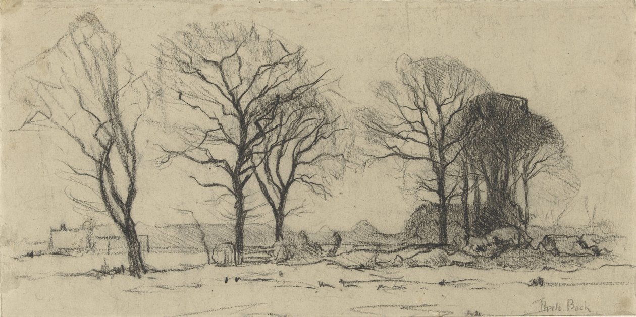 Paesaggio con alberi da Theophile de Bock