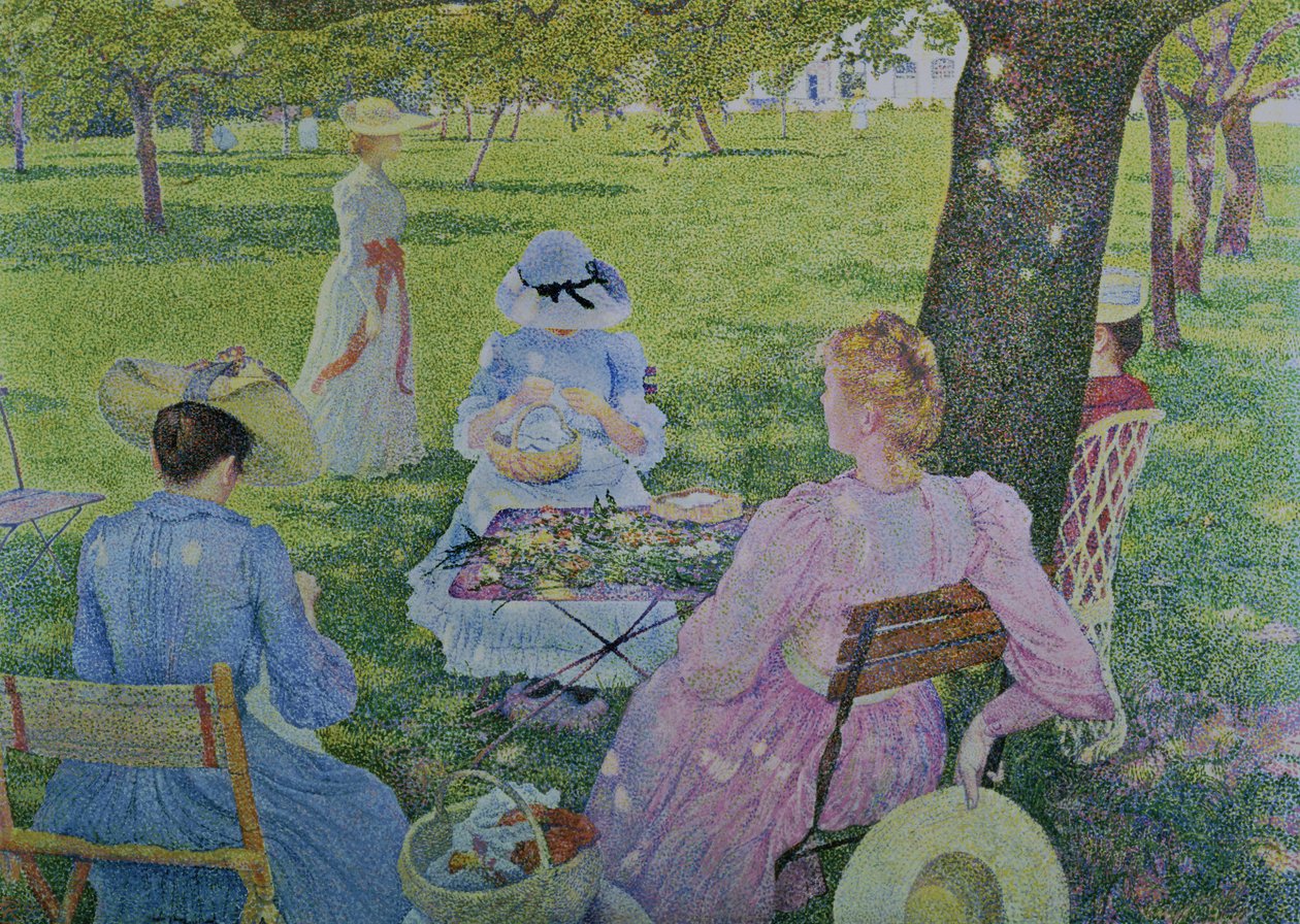 Famiglia nel Frutteto, 1890 da Théo van Rysselberghe