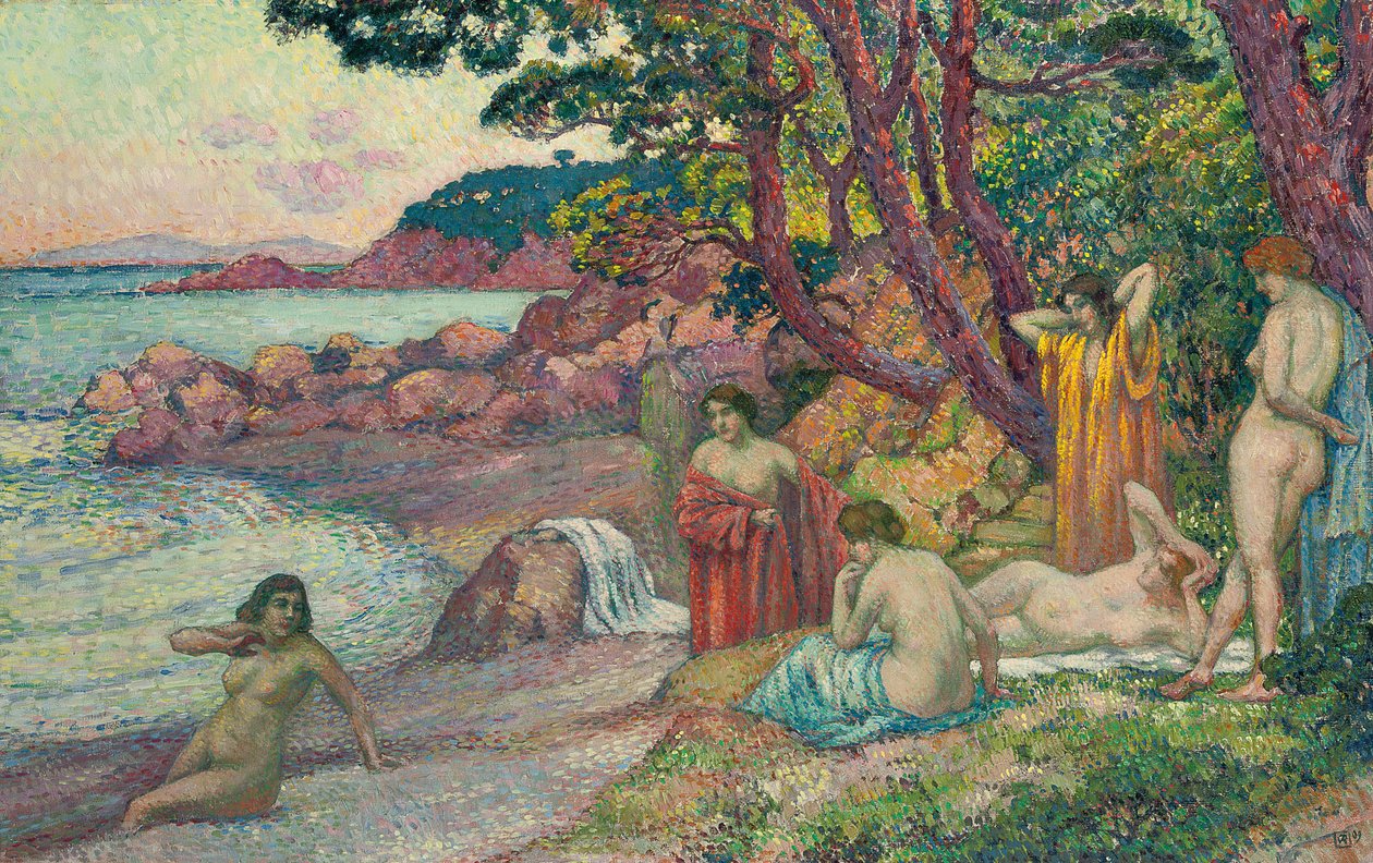Bagnanti a Cap Benat, 1909 da Théo van Rysselberghe