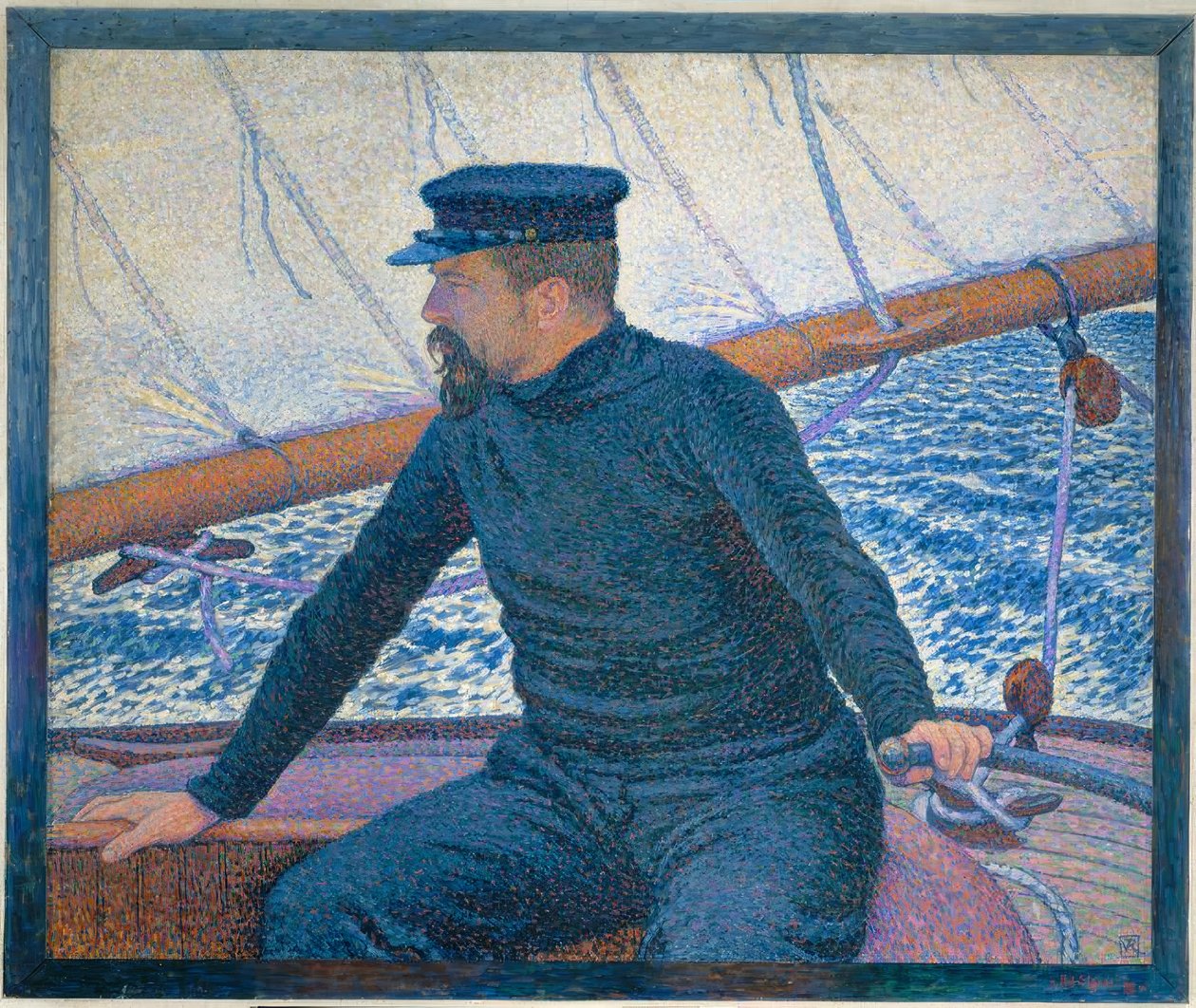 Signac sulla sua barca da Théo van Rysselberghe