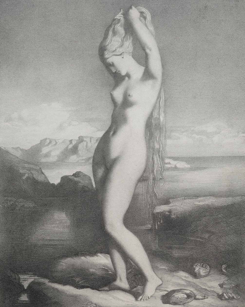 Venere Anadiomene, 1839 da Théodore Chassériau