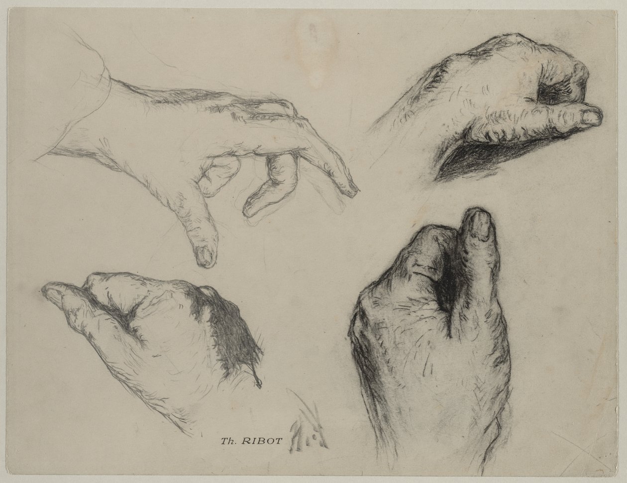 Studio delle mani da Auguste Theodule Ribot