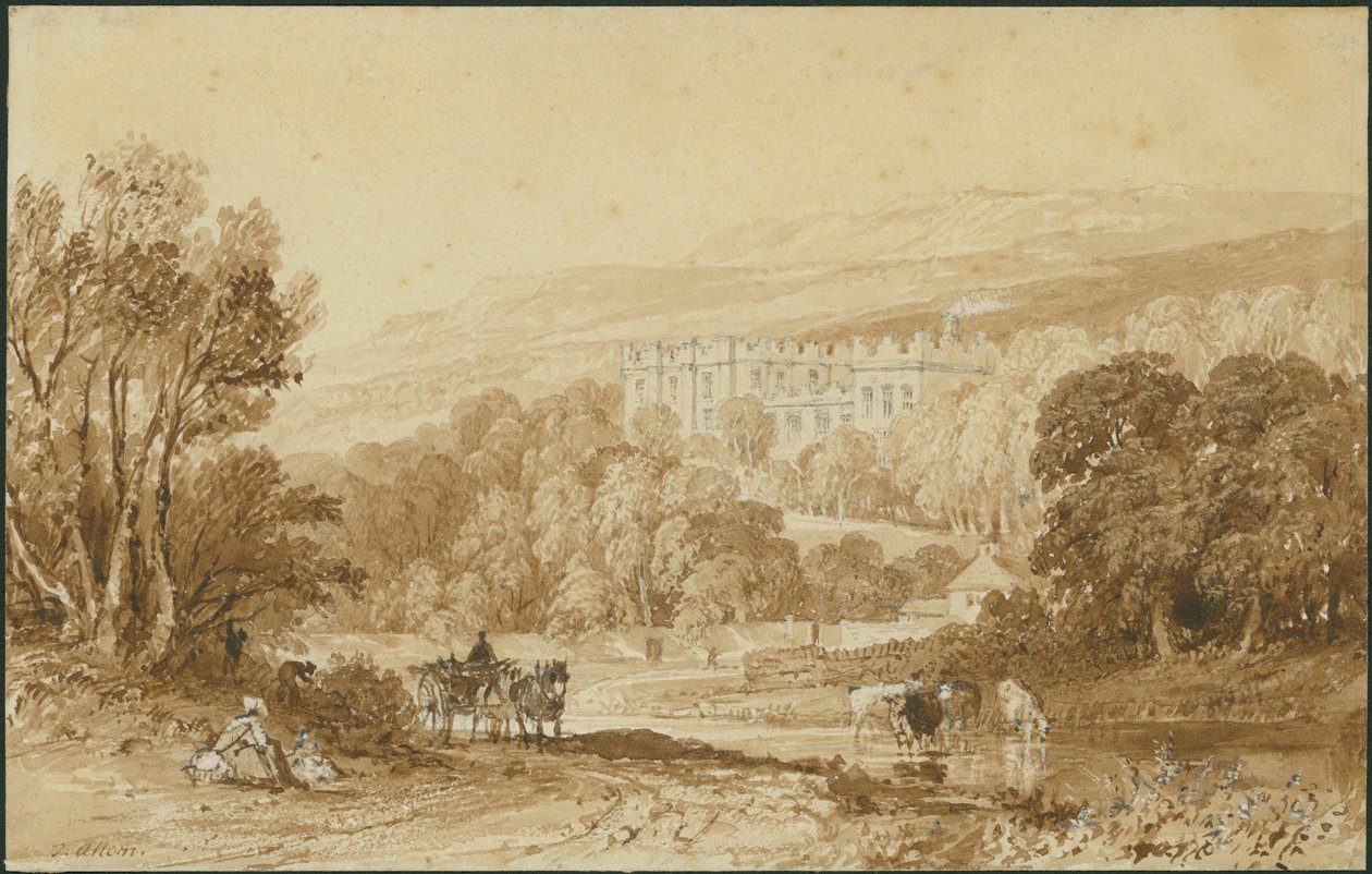 Castello di Stanhope, Durham da Thomas Allom