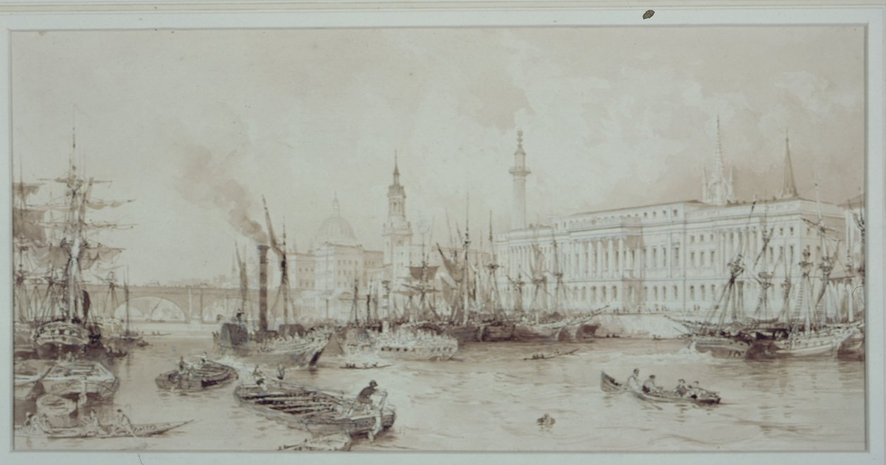 Il porto di Londra da Thomas Allom