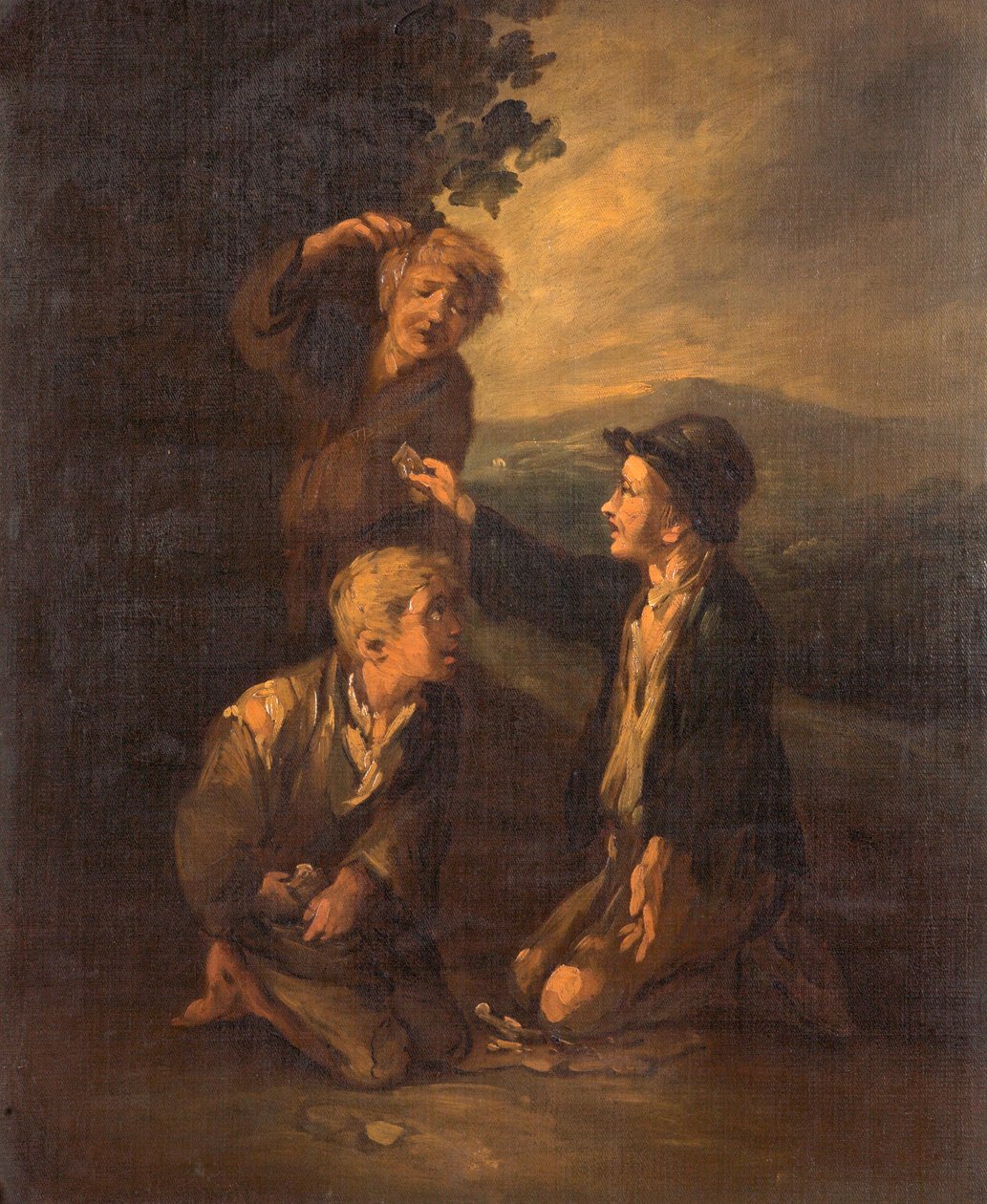 Ragazzi che giocano a ossicini da Thomas Barker of Bath