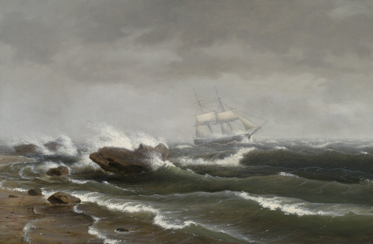 Nave in Tempesta, 1841 da Thomas Birch