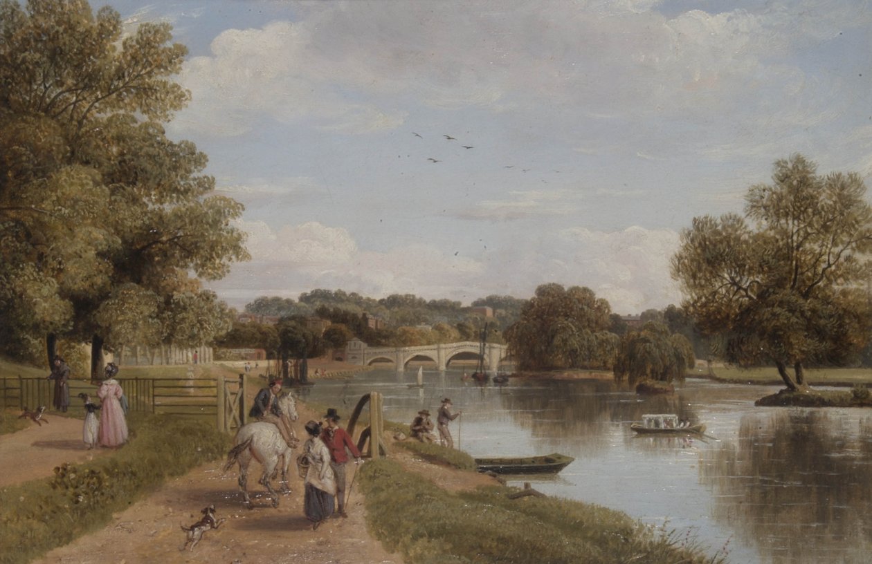Ponte di Richmond dal sentiero di traino, Surrey da Thomas Christopher Hofland