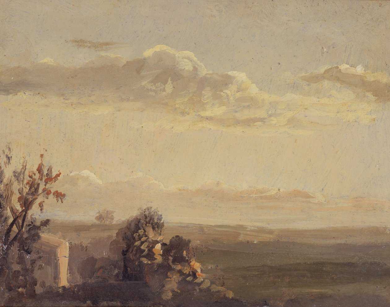 Studio di un paesaggio (verso di 261371) da Thomas Churchyard