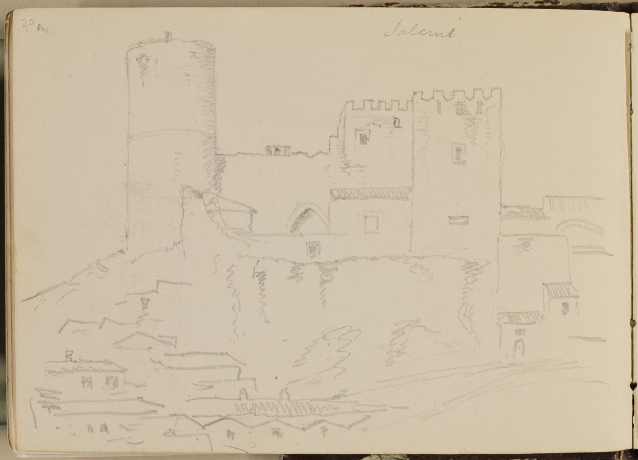 Castello di Salemi, 1842 da Thomas Cole