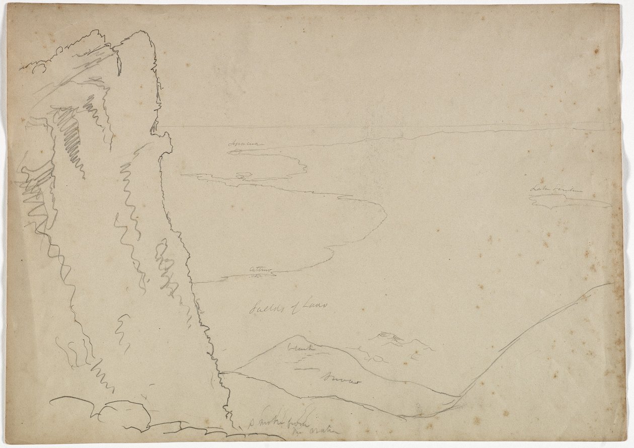 Vista Sud dal Monte Etna, Sicilia, 1842 da Thomas Cole