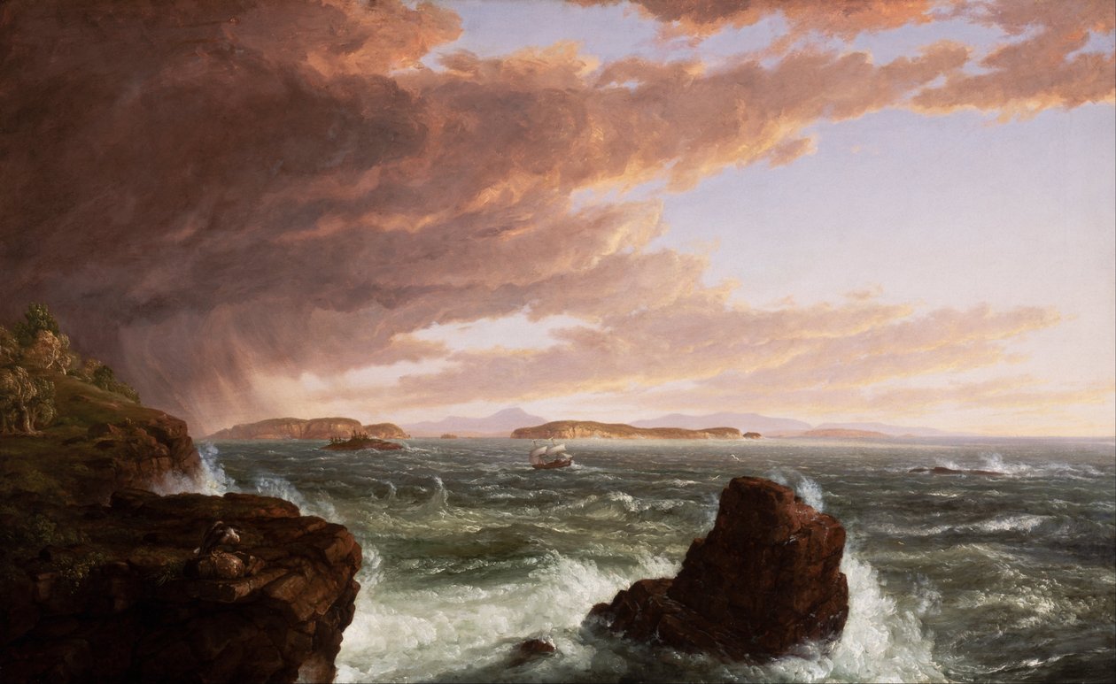 Vedute attraverso Frenchmans Bay da Mt. Desert Island, dopo una burrasca da Thomas Cole