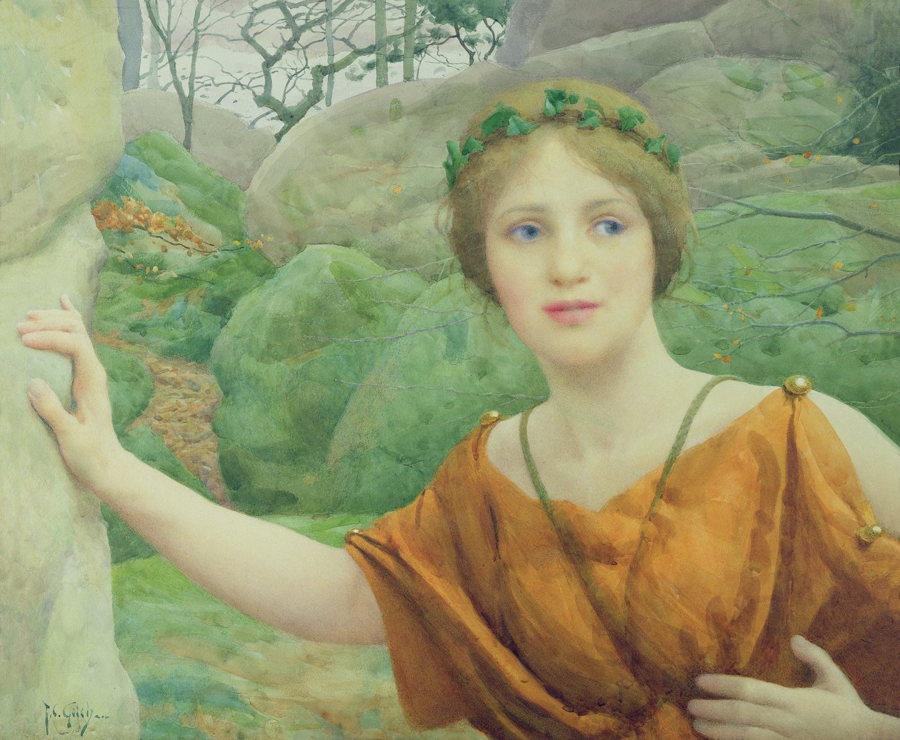 La ninfa ora di nuovo vola lontano da Thomas Cooper Gotch