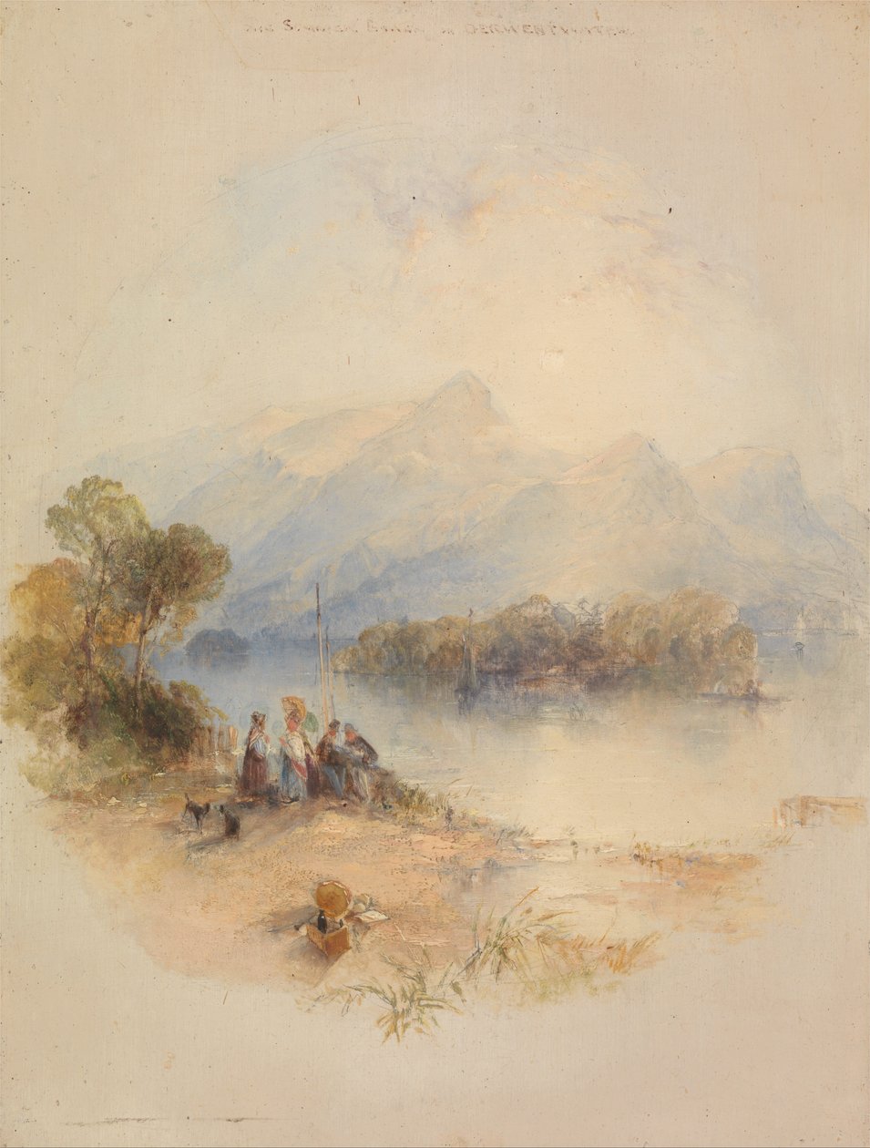 Il pergolato estivo, Derwent Water da Thomas Creswick