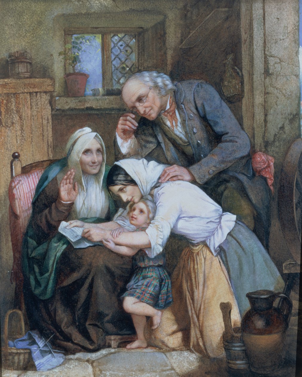 Buone notizie, 1863 da Thomas Faed